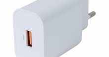 Seinalaadija Deltaco USB-AC182, 1x USB-A, 18 W, valge