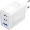 Seinalaadija Vention FERW0-EU, 2xUSB-C, USB-A, 65W, GaN, valge