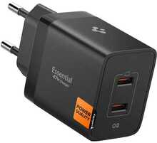 Seinalaadija Spigen Essential EE472EU, 47 W, 2x USB-C, must