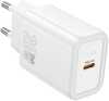 Laadija Hoco N60 USB-C QC PD 20W, valge