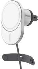Autolaadija Belkin BoostCharge Pro, Qi2, 15W, 1,5 m kaabel, hõbe/valge