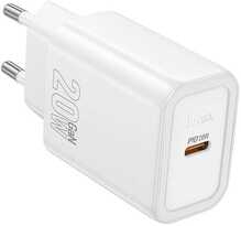 Laadija Hoco N60 USB-C QC PD 20W, valge
