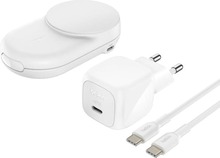 Magnetiline laadija Belkin UltraCharge WIZ039kqWH Qi2 25W 2in1, valge