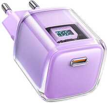 Seinalaadija Acefast A53 Sparkling seeria PD 30W GaN, lilla