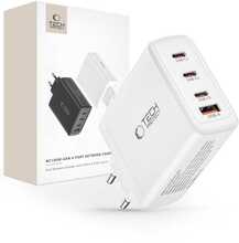 Seinalaadija Tech-Protect NC100W-GAN, 3x USB-C PD 100W, USB-A QC 3.0, valge