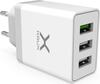 Adapter Krux KRX0065, 3x USB, 30 W, valge