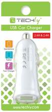 Autolaadija Techly IUSB2-CAR2-4A2P, 2xUSB, valge