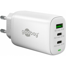 Kiirlaadija Goobay 65408 USB-C PD GaN Multiport, 65 W, valge