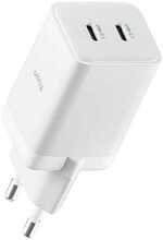 Seinalaadija Allity ATC-01-45WCC, 2xUSB-C, 45W, valge