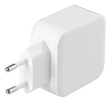 Seinalaadija Deltaco USB-AC175, 2x USB-A, 24W, valge