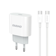 Seinalaadija Dudao A14EUC PD 20W USB-C kaabliga, valge