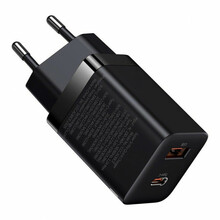 Laadija Baseus CCSUPP-E01 Super Si Pro, 30W, USB + USB-C, must
