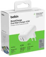 Laadija Belkin WCB009VFWH, 42W, USB-C, USB-A, valge
