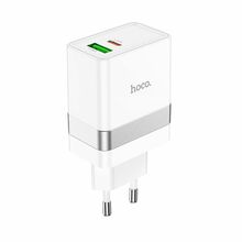 Seinalaadija Hoco N21, USB A + USB C, QC3.0 PD, 3A, 30W, valge