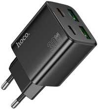 Telefoni laadija Hoco N56, 2x USB-C + 2x USB-A, QC3.0 PD 3A, 30W, must
