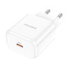 Laadija Borofone BN3, USB-C, QC 3.0, PD 2.0, 20 W, valge