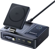 Juhtmevaba laadimisjaam Baseus Nomos 5 in 1, 140 W, must