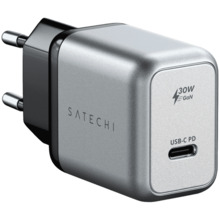 Seinalaadija Satechi ST-UC30WCM-EU, 30W, USB-C PD, GaN, must/hõbe