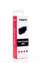 Seinalaadija Seek Toti 20W Type-C + USB A, must