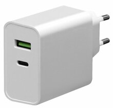 Laadija Platinet PLCUPD45W, USB/USB-C, 45W, valge