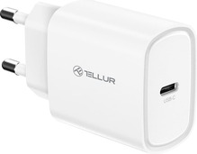 Seinalaadija Tellur 20W USB-C PD, valge