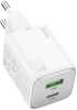 Telefoni laadija Hoco N41, USB A + USB C, QC3.0 PD, 3A, 20W, valge