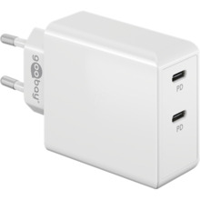 Laadija Goobay 61758 Dual USB-C PD Fast Charger, 36 W, valge