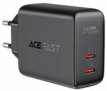 Seinalaadija AceFast A9, 2x USB-C, 40 W, must