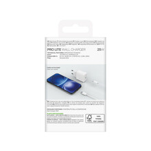 Seinalaadija Puro Daily Prolite, 25 W, USB-C, valge