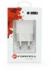 Seinalaadija Forcell F-ENERGY TFK-TC-1099, USB A, QC3.0, 18 W, valge
