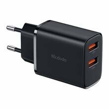 Seinalaadija Mcdodo CH-5070, 2x USB-A, 12 W, must