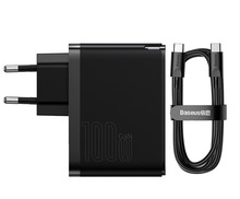 Seinalaadija Baseus CCGP090201 GaN5 Pro, 100W, USB, USB-C, must