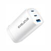 Kiirlaadija Evelatus 65W Max CN USB-C1/USB-C1/USB-A, valge