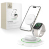 Magnetiline induktiivlaadija Tech-Protect QI15W-A46 3in1 MagSafe, valge