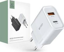 Laadija Tech-Protect C30W, USB-C PD 30W, USB-A QC 3.0, valge