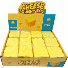 Antistressmänguasi SQUISHY juust, 6-7 cm