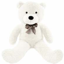 Suur pehme kaisukaru Teddyway Popo, valge, 130 cm