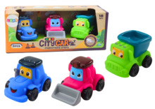 Mänguautode komplekt Lean Toys, pehmed, kummist