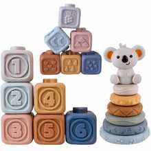 Sensoorsete mänguasjade komplekt Woopie Baby 3in1 karuga