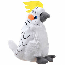 Pehme mänguasi papagoi nümfkakaduu Beppe, valge, 17 cm