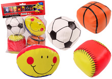 Pehmete spordipallide komplekt Lean Toys, 4 tk