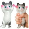 Sensorne pehme mänguasi kassipoeg Lean Toys, 13 x 6,5 cm, valge ja hall