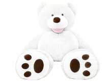 Suur pehme kaisukaru Bobo Teddyway, valge, 200 cm