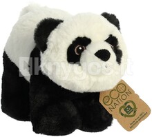 Pehme mänguasi Panda Aurora Eco Nation, valge/must, 15 cm