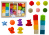 Pehmed arendavad klotsid loomakujukestega Lean Toys, 20 tk