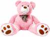 Suur pehme kaisukaru Teddyway Bobo, roosa, 130 cm