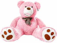 Suur pehme kaisukaru Teddyway Bobo, roosa, 130 cm
