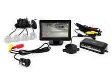 Parkimisandurite komplekt Amio TFT01 kaameraga HD-308-LED, 4 andurit hõbe