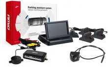 Parkimisandurite komplekt Amio TFT02 HD-310-LED kaameraga, 4 musta andurit