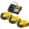 Laadija ja aku komplekt Dewalt DCB1104, 3x5,0 Ah